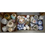 Ceramics - an Aynsley Cottage Garden pattern oval platter and jug;