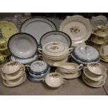 A Royal Doulton Woodland pattern part dinner service comprising plates, salad plates,