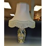 Moorcroft - a lemon pattern lamp base, 28cm in height,