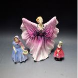 A Royal Doulton figure, Isadora, HN2938, second quality; another, Wendy, HN2109; another,