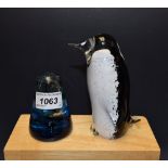 A Hoglund Art Glass penguin;