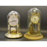 An early 20th century anniversary clock, cream dial, Roman numerals,