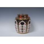 A Royal Crown Derby 1128 pattern large ovoid ginger jar, 22cm high, printed mark,