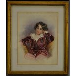 English School (19th century) Portrait of the Honourable W Lambert indistinctly signed,