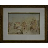 J**W**Varley (early 20th century) Continental Tow, from the river signed, watercolour,