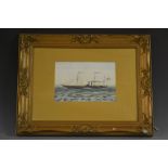 Anglo-Chinese School (19th/early 20th century) Sail and Steamship signed with initials, gouache,