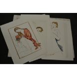 Allan Chidgey - a folio of watercolours, Studies of Female Nudes, signed, dated 99, typically 51.