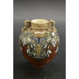 An Ardewerkfabriek Fayence en Tegelfabriek, Holland twin handled ovoid vase,