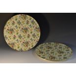 A pair of Royal Winton Grimwades Queen Anne pattern circular cake plates,