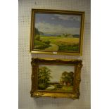 E** Birk Autumn Harvest signed oil on canvas; other oils, Horsewell; etc.