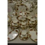 Royal Albert Old Country Roses - tea for six, comprising of teapot, sugar bowls, milk jug,