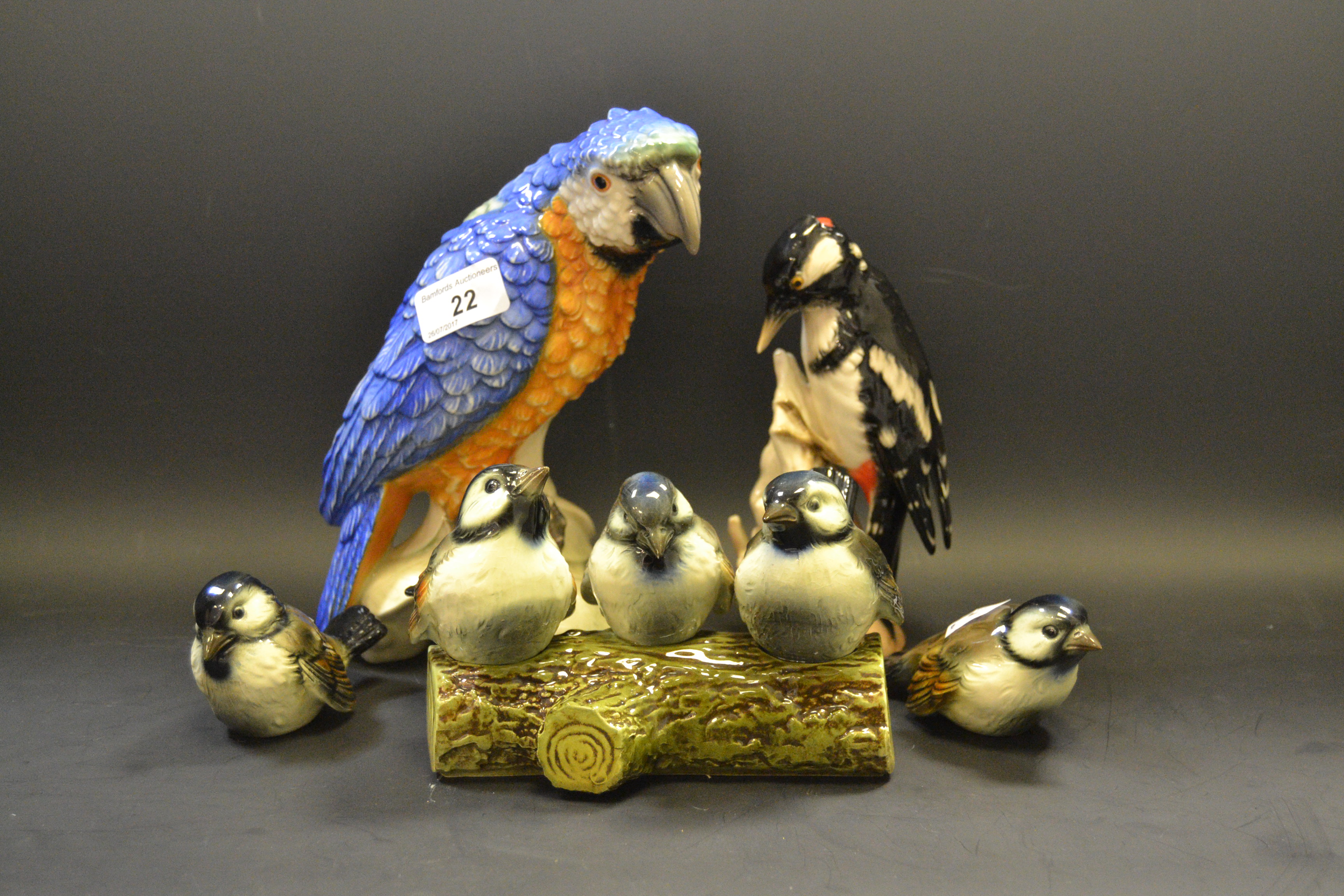 Goebel Models- Parrot; Woodpecker;