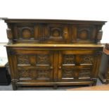 An early 20th century Jacobean style Court cupboard ,