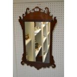 A Vauxhall style mahogany mirror,