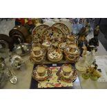 Masons Mandalay - including dessert bowls, side plates, cups and saucers, sugar bowl and cover,