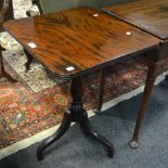 A George III tripod tilt top table later scumbled mahogany top,