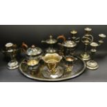 Silver Plated Ware - silver plated gallery tray; candelabrum; coffee pot; cream jug; etc;