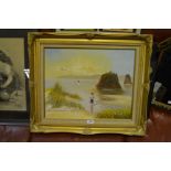 Grange (20th Century) Fishing for Tidlers signed,