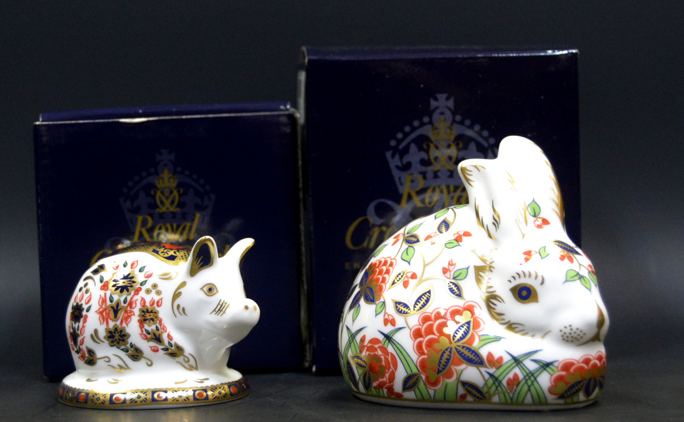 A Royal Crown Derby paperweight, Meadow Rabbit, boxed,