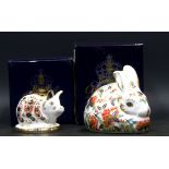 A Royal Crown Derby paperweight, Meadow Rabbit, boxed,