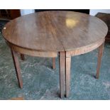 A George III mahogany D-end dining table (one leaf,