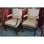 Four Regency style boardroom armchairs.