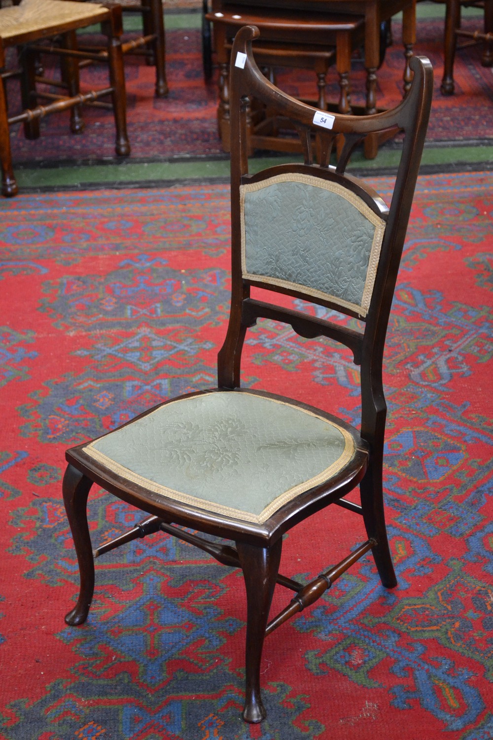 An Edwardian mahogany chair, retailed by Wolfe and Hollander, London, c.