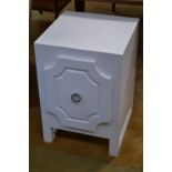 A modern pair of designer bedside cabinets.