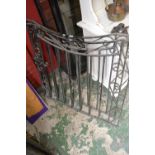 A pair of decorative metal work garden gates