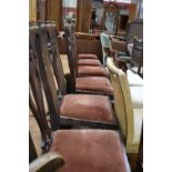 A set of six George III Revival mahogany dining chairs, in the Irish taste, c.