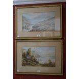 Andrew Beer A pair, Sheep Grazing signed, watercolour,