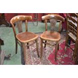 A pair of bentwood chairs, by J & J Kohn Ltd.