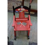 A child's rocking chair