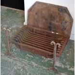 A cast iron fire grate,