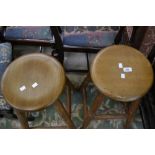 A pair of elm stools.