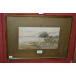 C E Rowe Along the Coast, Boats on the Horizon signed, watercolour, 15.