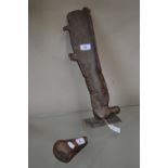 Tribal Art - an African bone pestle and 'mortar', formed from the leg of a substantial mammal,