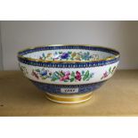 A Spode Copeland bowl, decorated with exotic birds, chrysanthemums,