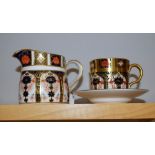 A Royal Crown Derby 1128 pattern coffee can and saucer, second quality; another,