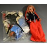 Model Toys Ltd - a retro 1970s Havoc Doll & accessories inc Helmet, guns, binoculars, sleeping bag,