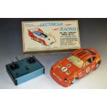 Radio Control Racing - a rare 1970s Lecticar 1:12 scale Porche 911 racing car, red painted body,