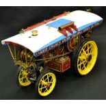 A scratch built live steam scale model, of a Showman's Traction Engine,