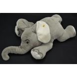 Steiff - a large stuffed soft toy Elephant, Trotty, number 085277, yellow tag,