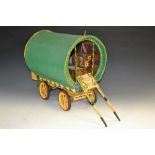 A scratch built model of a Romani caravan,