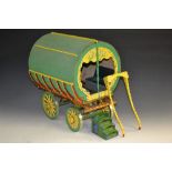 A scratch built model of a Romani caravan,