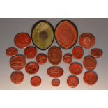 A collection of 18th century and later seal impressions and intaglio casts,