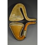 A large 19th century meerschaum pipe, broad funnel shaped bowl, 18cm long, c.