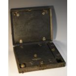 A George III shagreen domed rectangular writing box,