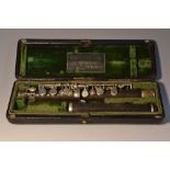 A late Victorian two-section coromandel piccolo, by Rudall, Carte & Co., London, 32cm long, c.