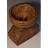 A 19th century Indian hardwood mortar,